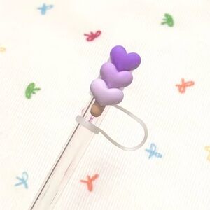 Purple Heart Straw Topper